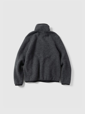HAVEN Alpine 1/2 Zip Pullover - Melange Wool Charcoal, Fleece