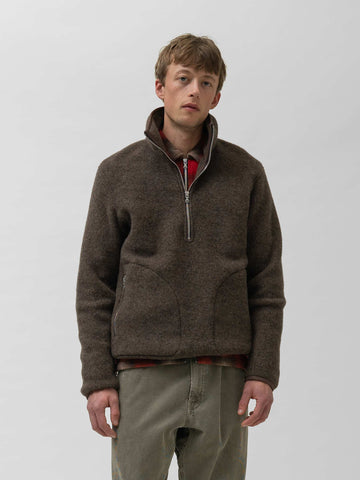 HAVEN Alpine 1/2 Zip Pullover - Melange Wool Earth, Fleece
