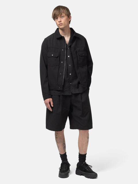 HAVEN Atelier Short - Vintage Linen Poplin Black, Shorts