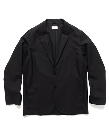 ATON Wool Tropical Tailored Jacket Black, Outerwear