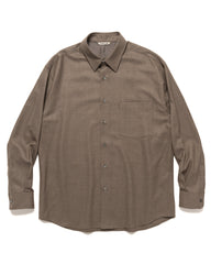 AURALEE Super Light Wool Shirt Top Brown, Shirts