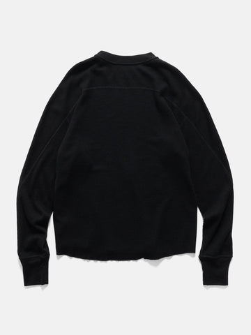 HAVEN Base Thermal Crewneck - Superfine Wool Waffle Black, Thermals