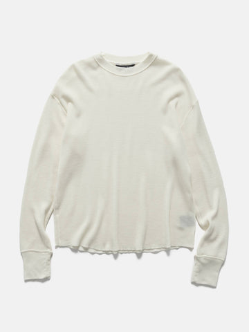 HAVEN Base Thermal Crewneck - Superfine Wool Waffle Off White, Thermals