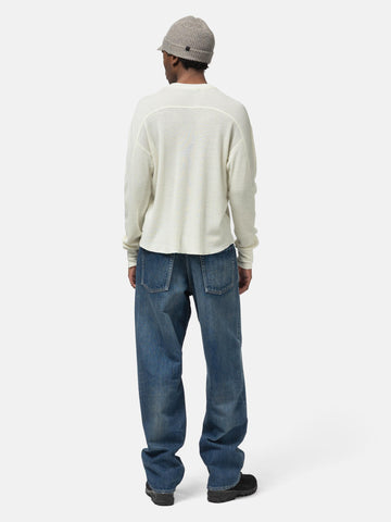 HAVEN Base Thermal Crewneck - Superfine Wool Waffle Off White, Thermals