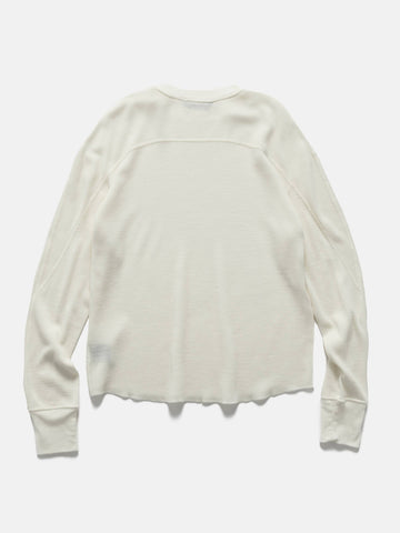 HAVEN Base Thermal Crewneck - Superfine Wool Waffle Off White, Thermals
