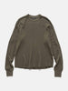HAVEN Base Thermal Crewneck - Superfine Wool Waffle Tarmac, Thermals