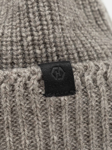 HAVEN Stoker Beanie - Lambswool Warm Grey, Beanies
