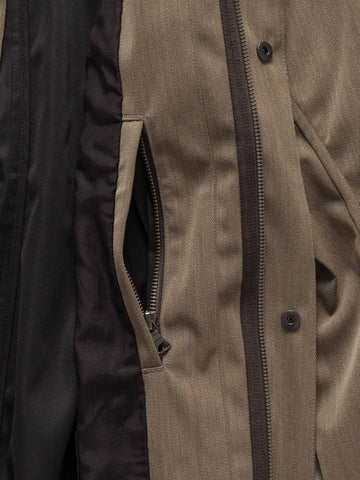 HAVEN Bureau Coat - Loro Piana Storm System 3L Wool Nylon Taupe, Coats