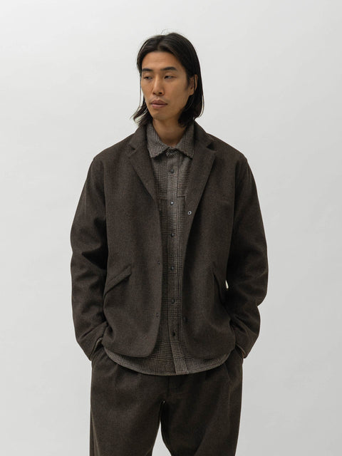 HAVEN Bureau Jacket - Loro Piana Storm System® Wool Brown, Jackets