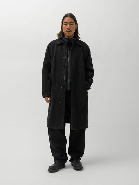 HAVEN Bureau Overcoat - Loro Piana Storm System® Wool Charcoal, Coats