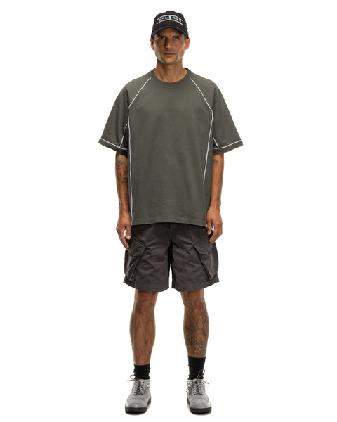 CAV EMPT Overdye Piping Heavy T-Shirt Charcoal, T-Shirts