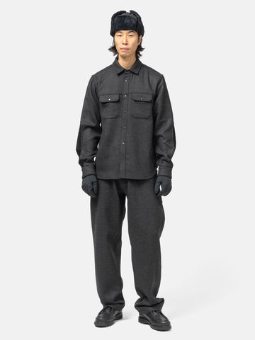 HAVEN Crescent Shirt - Loro Piana Zelander® Merino Wool Charcoal, Shirts