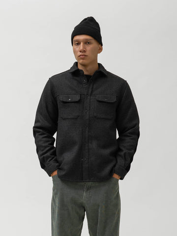 HAVEN Crescent Shirt - Loro Piana Zelander® Merino Wool Charcoal, Shirts