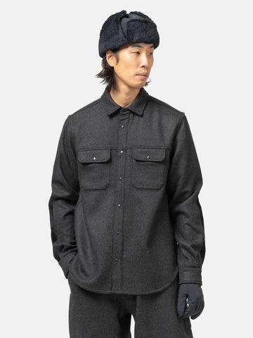 HAVEN Crescent Shirt - Loro Piana Zelander® Merino Wool Charcoal, Shirts