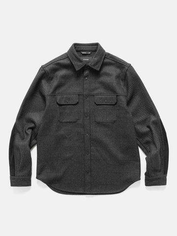 HAVEN Crescent Shirt - Loro Piana Zelander® Merino Charcoal Plaid, Shirts