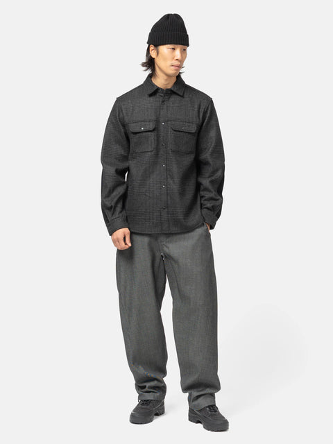 HAVEN Crescent Shirt - Loro Piana Zelander® Merino Charcoal Plaid, Shirts