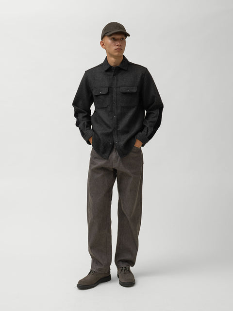 HAVEN Crescent Shirt - Loro Piana Zelander® Merino Charcoal Plaid, Shirts