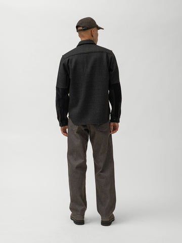 HAVEN Crescent Shirt - Loro Piana Zelander® Merino Charcoal Plaid, Shirts