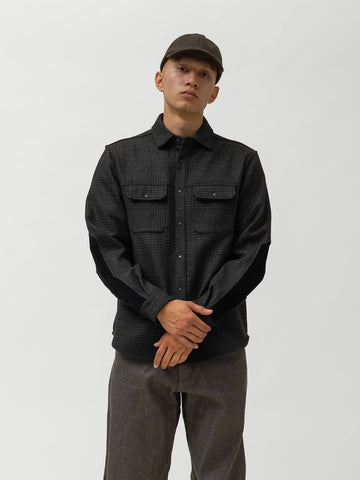 HAVEN Crescent Shirt - Loro Piana Zelander® Merino Charcoal Plaid, Shirts