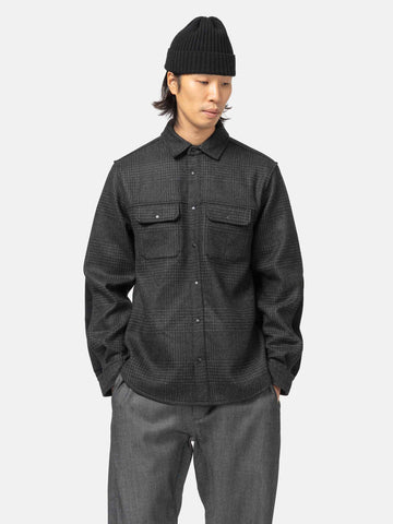 HAVEN Crescent Shirt - Loro Piana Zelander® Merino Charcoal Plaid, Shirts