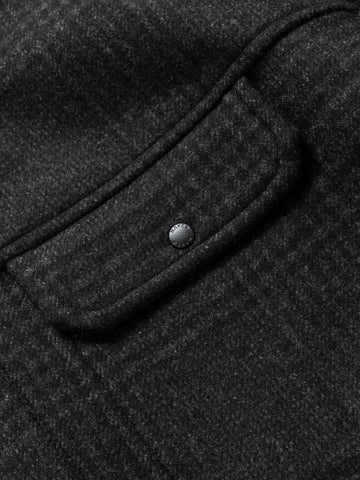 HAVEN Crescent Shirt - Loro Piana Zelander® Merino Charcoal Plaid, Shirts