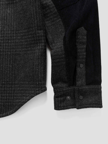 HAVEN Crescent Shirt - Loro Piana Zelander® Merino Charcoal Plaid, Shirts