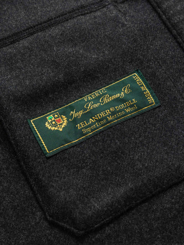 HAVEN Crescent Shirt - Loro Piana Zelander® Merino Charcoal Plaid, Shirts