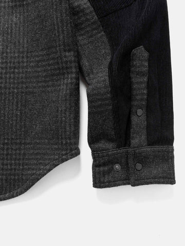 HAVEN Crescent Shirt - Loro Piana Zelander® Merino Charcoal Plaid, Shirts