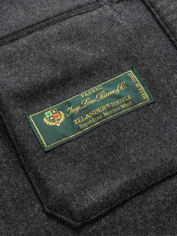 HAVEN Crescent Shirt - Loro Piana Zelander® Merino Charcoal Plaid, Shirts