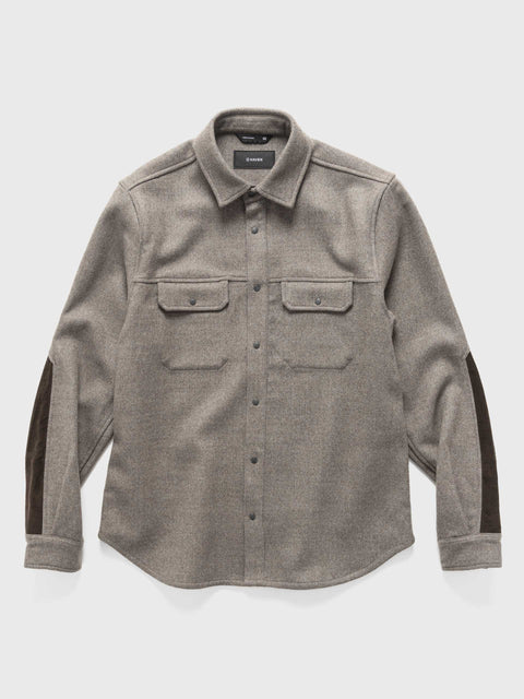 HAVEN Crescent Shirt - Loro Piana Zelander® Merino Wool Taupe, Shirts
