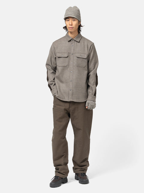 HAVEN Crescent Shirt - Loro Piana Zelander® Merino Wool Taupe, Shirts