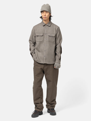 HAVEN Crescent Shirt - Loro Piana Zelander® Merino Wool Taupe, Shirts