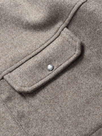 HAVEN Crescent Shirt - Loro Piana Zelander® Merino Wool Taupe, Shirts