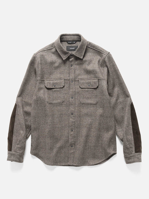 HAVEN Crescent Shirt - Loro Piana Zelander® Merino Taupe Plaid, Shirts