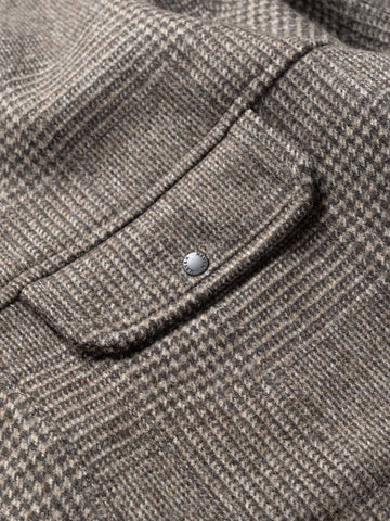 HAVEN Crescent Shirt - Loro Piana Zelander® Merino Taupe Plaid, Shirts