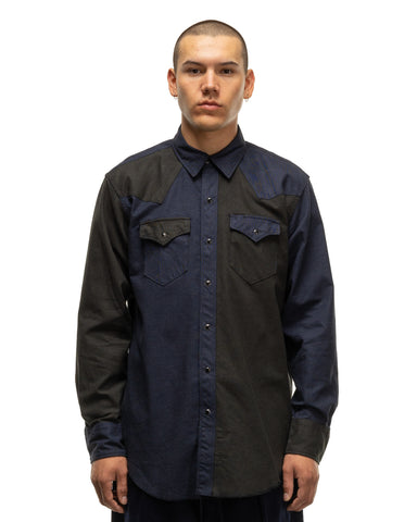 Engineered Garments Combo Western Shirt Cotton Oxford Twill Navy, Shirts