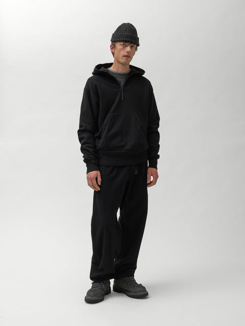HAVEN Excel 1/4 Zip Hoodie - Urake Cotton Terry Black, Hoodies