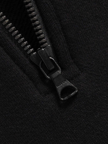 HAVEN Excel 1/4 Zip Hoodie - Urake Cotton Terry Black, Hoodies