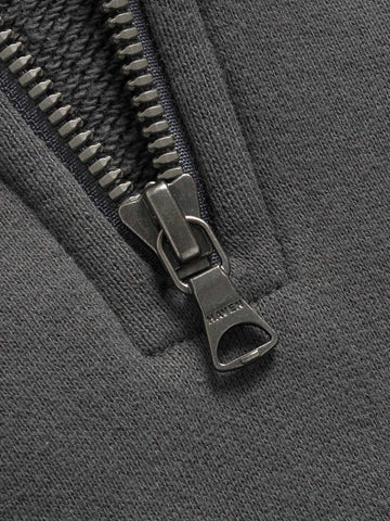 HAVEN Excel 1/4 Zip Hoodie - Urake Cotton Terry Graphite, Hoodies