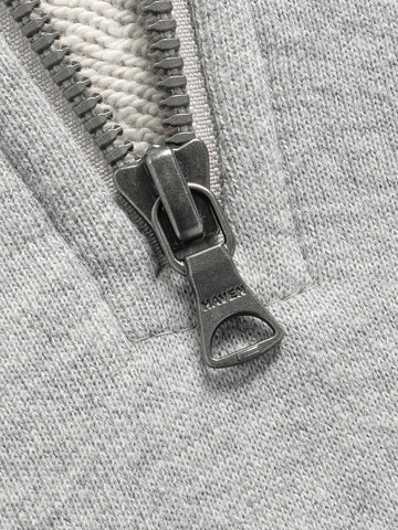 HAVEN Excel 1/4 Zip Hoodie - Urake Cotton Terry Heather Grey, Hoodies
