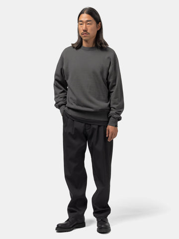 HAVEN Excel Crewneck - Azuma Urake Cotton French Terry Graphite, Sweatshirts
