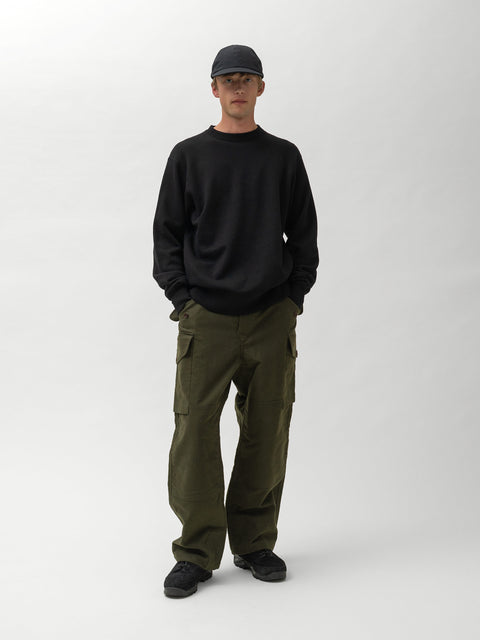 HAVEN Excel Crewneck - Urake Cotton Terry Black, Sweatshirts