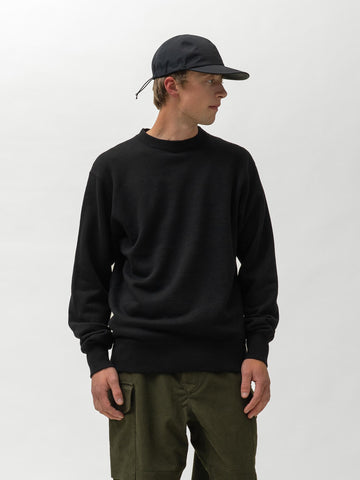 HAVEN Excel Crewneck - Urake Cotton Terry Black, Sweatshirts