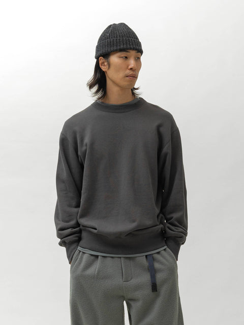 HAVEN Excel Crewneck - Urake Cotton Terry Graphite, Sweatshirts