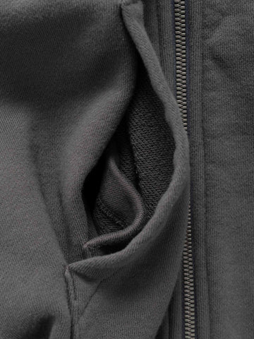 HAVEN Excel Full Zip Hoodie - Azume Urake Cotton French Terry Graphite, Hoodies