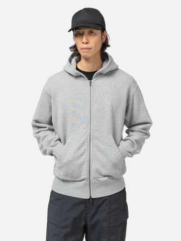HAVEN Excel Full Zip Hoodie - Azume Urake Cotton French Terry Heather Grey, Hoodies