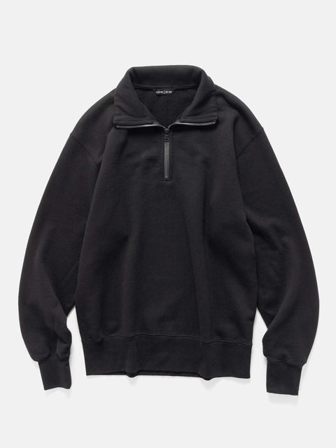 HAVEN Excel Zip Neck - Azuma Urake Cotton French Terry Black, Sweatshirts