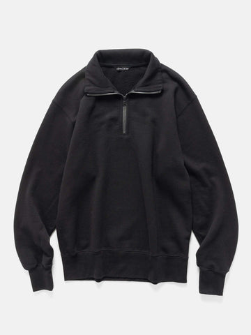 HAVEN Excel Zip Neck - Azuma Urake Cotton French Terry Black, Sweatshirts