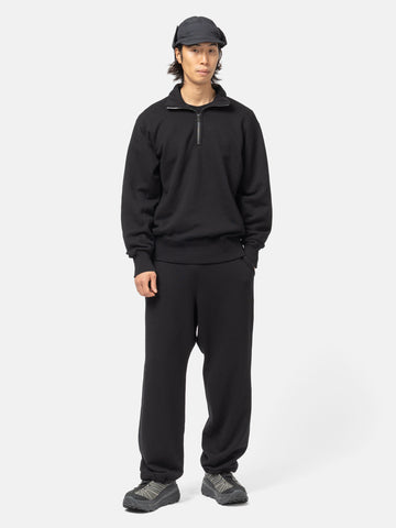 HAVEN Excel Zip Neck - Azuma Urake Cotton French Terry Black, Sweatshirts