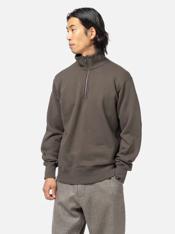 HAVEN Excel Zip Neck - Azuma Urake Cotton French Terry Earth, Sweatshirts